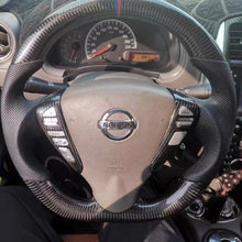 Cargar imagen en el visor de la galería, TTD Craft Nissan 2015-2019 Versa Sentra / 2018-2021 NV200 Volante de fibra de carbono