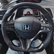Cargar imagen en el visor de la galería, Volante de fibra de carbono TTD Craft para Honda Civic FA FD SI de 8.ª generación (2006-2011)