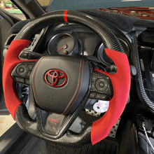 Lade das Bild in den Galerie-Viewer, TTD Craft Toyota 2018-2024 Camry SE XSE TRD V6  Venza  Carbon Fiber Steering Wheel