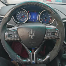 Charger l'image dans la galerie, TTD Craft Maserati 2014-2021 Ghibli / 2017-2023 Levante / 2014-2022 Quattroporte Carbon Fiber Steering Wheel