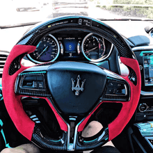 Carregar imagem no visualizador da galeria, Volante de fibra de carbono TTD Craft 2014-2020 Ghibli / 2017-2023 Levante / 2014-2022 Quattroporte