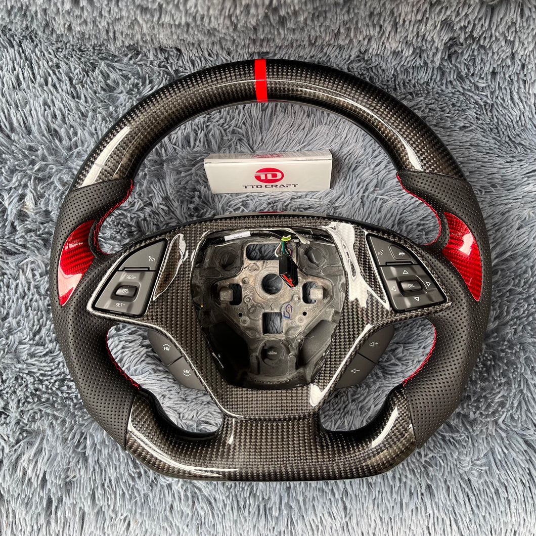 TTD Craft 2014-2019 Corvette C7 Carbon Fiber Steering Wheel