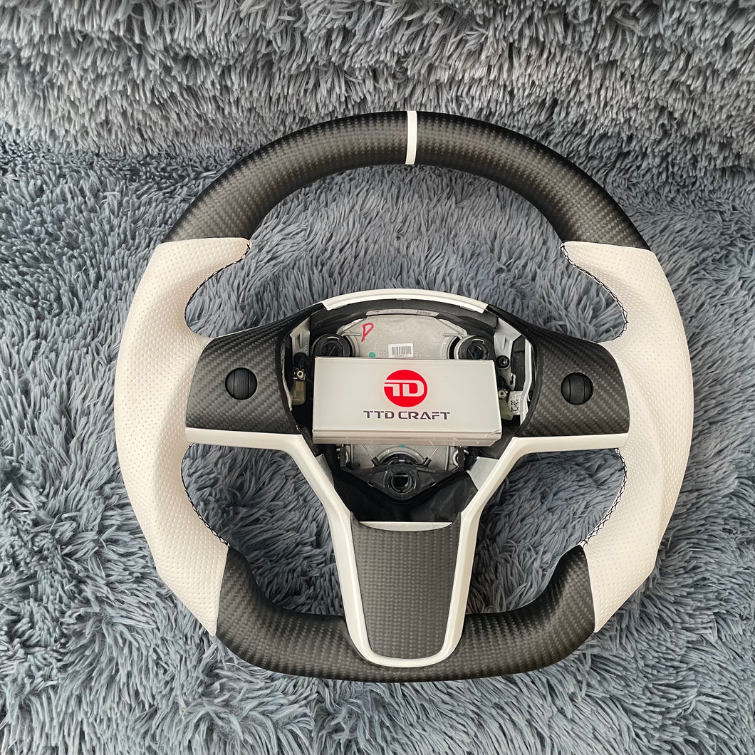 TTD Craft Tesla Model 3 Y  Carbon Fiber Steering Wheel