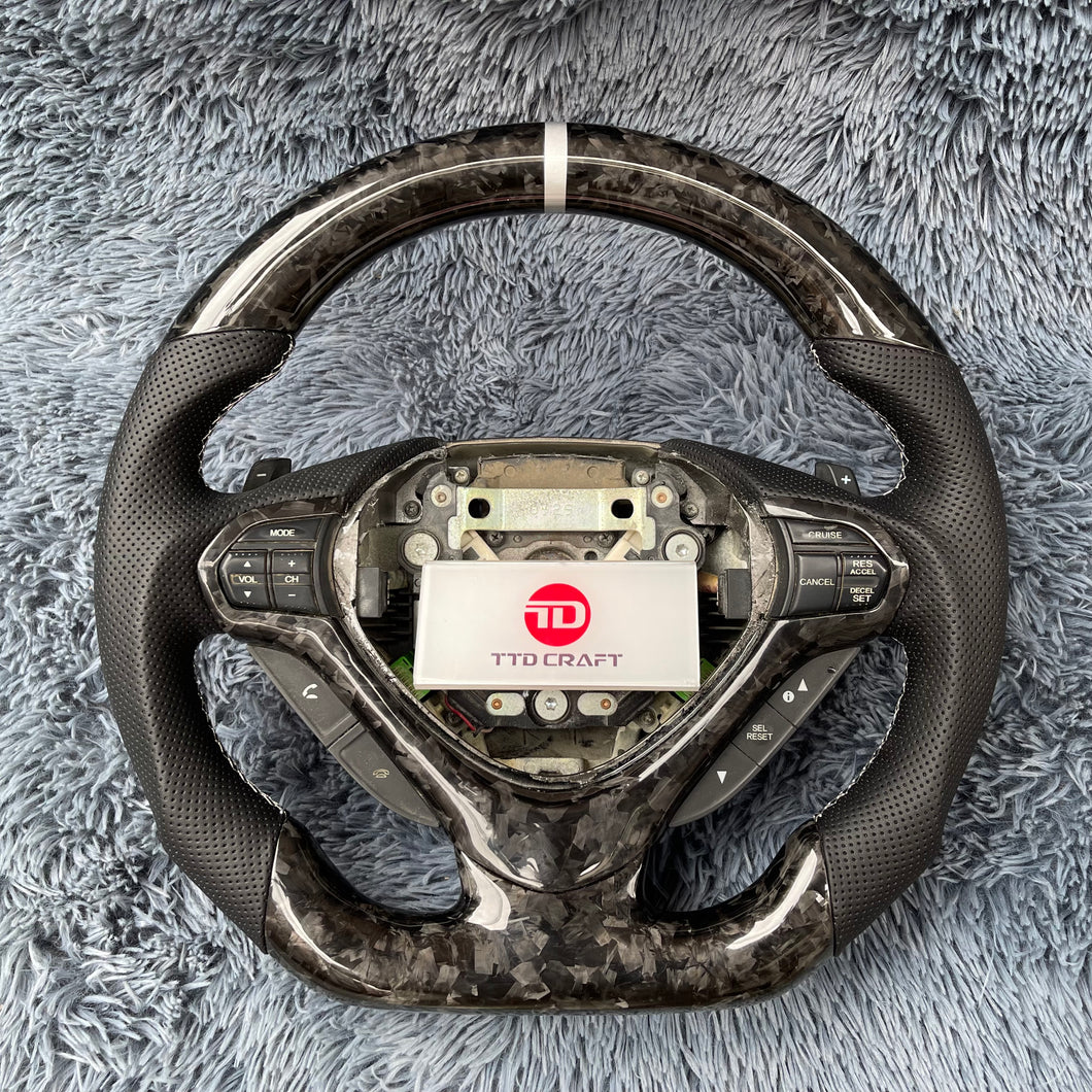 TTD Craft  Acura 2009-2014 TSX Sport Wagon Special Edition Honda CU2 Forged Carbon Fiber Steering Wheel