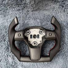 Load image into Gallery viewer, TTD Craft  Tesla  Model 3 / Y Carbon Fiber Steering Wheel
