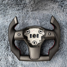 Lade das Bild in den Galerie-Viewer, TTD Craft Tesla Model 3 Y Carbon Fiber Steering Wheel