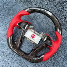 Carregar imagem no visualizador da galeria, TTD Craft 8ª geração Accord 2008-2012 / 2009-2015 Pilot / 2011-2017 Odyssey EX LX SE EX-L V6 Volante de fibra de carbono forjado + flocos vermelhos com led