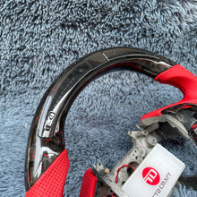 Carregar imagem no visualizador da galeria, TTD Craft 8ª geração Accord 2008-2012 / 2009-2015 Pilot / 2011-2017 Odyssey EX LX SE EX-L V6 Volante de fibra de carbono forjado + flocos vermelhos com led