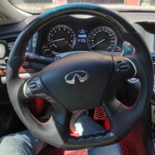 Charger l'image dans la galerie, TTD Craft Infiniti 2013-2020 QX60 / 2013-2022 Q70 Q70L / 2011-2019 M25 M35 M37 M56 Carbon Fiber Steering Wheel
