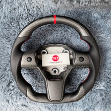 Lade das Bild in den Galerie-Viewer, TTD Craft Tesla Model 3 Y Carbon Fiber Steering Wheel