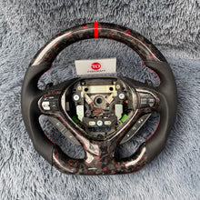 Carregar imagem no visualizador da galeria, TTD Craft Acura 2009-2014 TSX Sport Wagon Edição Especial Honda CU2 Volante de fibra de carbono forjado com flocos vermelhos