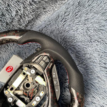 Carregar imagem no visualizador da galeria, TTD Craft Acura 2009-2014 TSX Sport Wagon Edição Especial Honda CU2 Volante de fibra de carbono forjado com flocos vermelhos