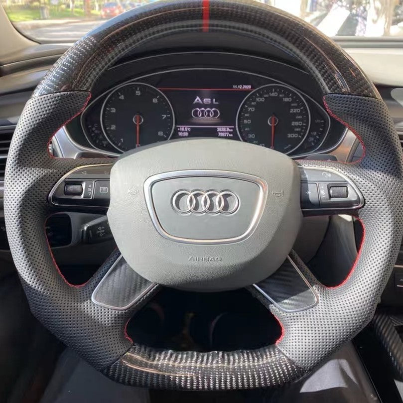 TTD Craft   Audi A4  A6 A7 A8 A8L Q3 Q5 Q7 Carbon Fiber Steering Wheel
