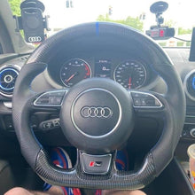 Cargar imagen en el visor de la galería, Volante de fibra de carbono TTD Craft para Audi A3, A4, A5, A6, A7, A8, S3, S4, S5, S6, S7, S8, RS3, RS4, RS5, RS6 y SQ5.