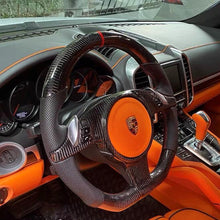 Загрузить изображение в средство просмотра галереи, TTD Craft Porsche 911 (991.1) / Boxster (987.2 981) / Cayman (981) / Cayenne (958) / Panamera (970) Carbon Fiber Steering Wheel