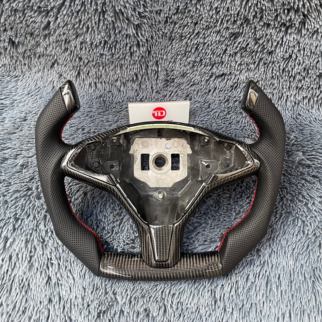 TTD Craft  Tesla  Model S X Carbon Fiber Steering Wheel
