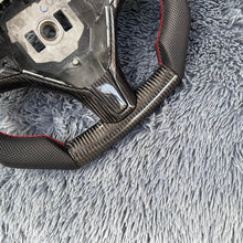 Cargar imagen en el visor de la galería, Volante de fibra de carbono con yugo para Tesla Model S/X de TTD Craft