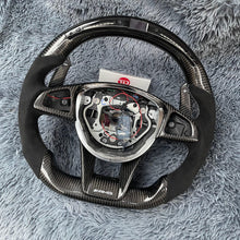 Load image into Gallery viewer, TTD Craft BENZ AMG A45 / W205 C43 C63S AMG / CLA45 CLS63 AMG / GLC43 63 AMG Carbon Fiber Steering Wheel