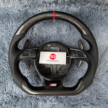 Cargar imagen en el visor de la galería, Volante de fibra de carbono TTD Craft para Audi A3, A4, A5, A6, A7, A8, S3, S4, S5, S6, S7, S8, RS3, RS4, RS5, RS6 y SQ5.