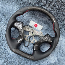 Charger l'image dans la galerie, TTD Craft Infiniti 2013-2020 QX60 / 2013-2022 Q70 Q70L / 2011-2019 M25 M35 M37 M56 Carbon Fiber Steering Wheel