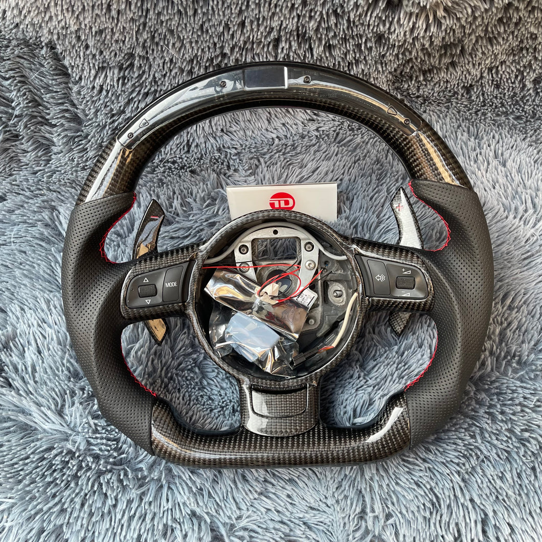 TTD Craft Audi 2008-2012 TT MK2  R8  TTS TTRS Carbon Fiber Steering Wheel