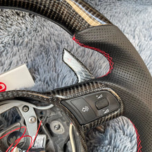Load image into Gallery viewer, TTD Craft Audi 2008-2012 TT MK2 R8 TTS TTRS Carbon Fiber Steering Wheel With LED