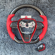 Lade das Bild in den Galerie-Viewer, TTD Craft Toyota 2018-2024 Camry SE XSE TRD V6  Venza Carbon Fiber Steering Wheel