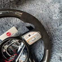 Load image into Gallery viewer, TTD Craft Benz C / CLA / CLS / E / G / GLA / GLB / GLE / GT / S Class AMG Carbon Fiber Steering Wheel With LED