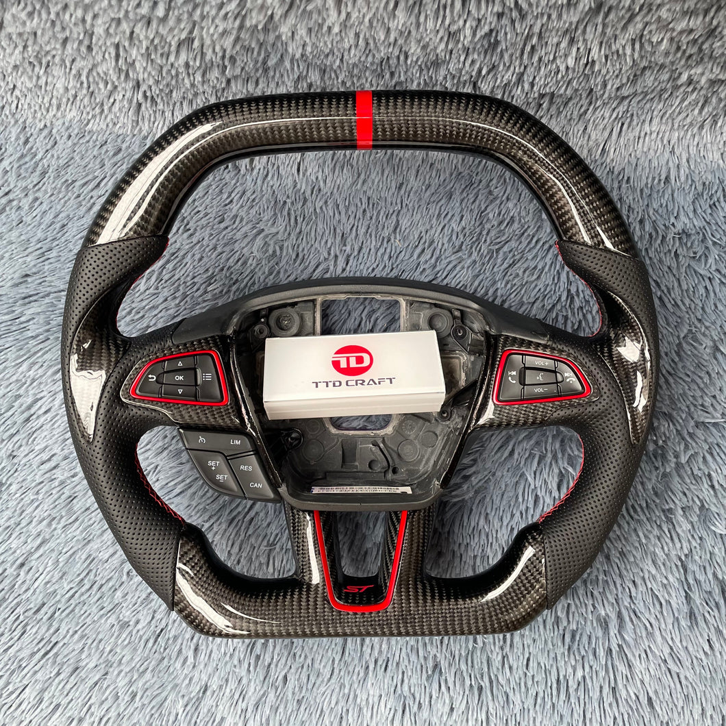 TTD Craft Ford 2018-2021 EcoSport Carbon Fiber Steering Wheel