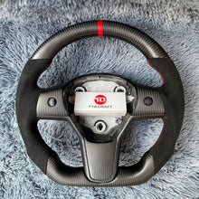 Lade das Bild in den Galerie-Viewer, TTD Craft Tesla Model 3 Y Carbon Fiber Steering Wheel