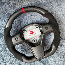Lade das Bild in den Galerie-Viewer, TTD Craft Tesla Model 3 Y Carbon Fiber Steering Wheel