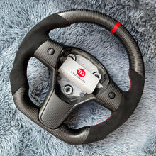 Lade das Bild in den Galerie-Viewer, TTD Craft Tesla Model 3 Y Carbon Fiber Steering Wheel