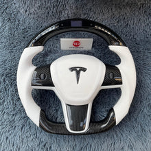 Lade das Bild in den Galerie-Viewer, TTD Craft Tesla Model 3 Y Carbon Fiber Steering Wheel