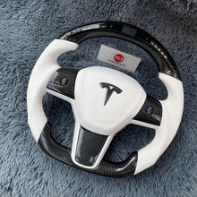 Lade das Bild in den Galerie-Viewer, TTD Craft Tesla Model 3 Y Carbon Fiber Steering Wheel