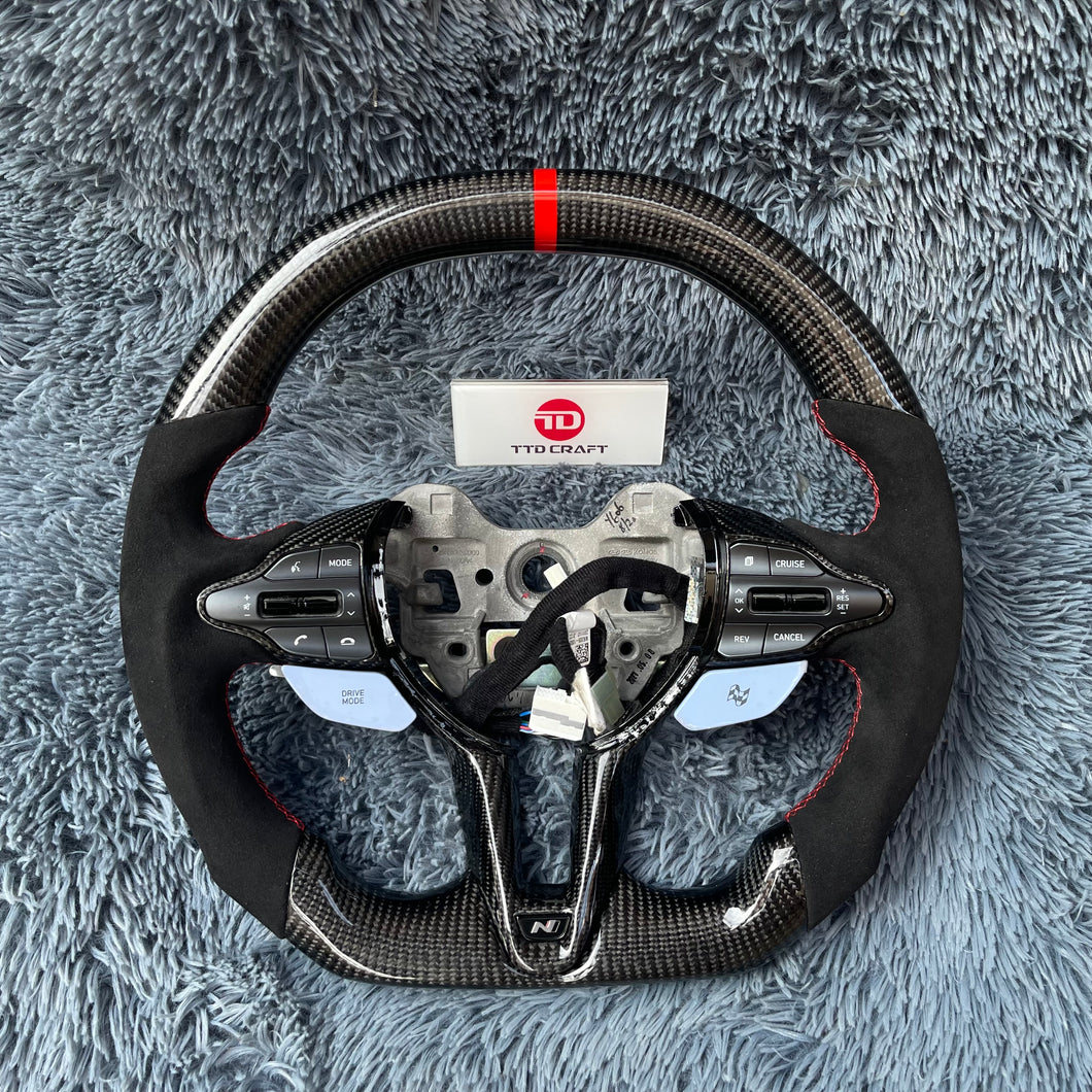TTD Craft  2019-2020 Veloster Carbon Fiber Steering Wheel