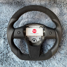 Cargar imagen en el visor de la galería, Volante de cuero TTD Craft Tesla Model 3 Y