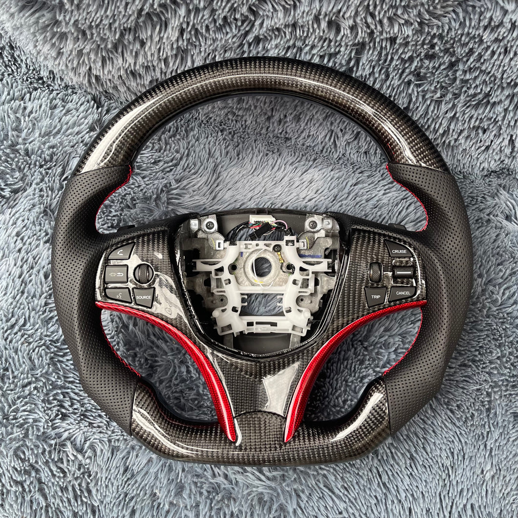 TTD Craft  2014-2019 MDX Type S SH-AWD V6  /2014-2020 RLX Sport Hybrid SH-AWD V6 Carbon Fiber Steering Wheel