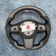 Lade das Bild in den Galerie-Viewer, TTD Craft Tesla Model 3 Y Carbon Fiber Steering Wheel