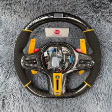 Load image into Gallery viewer, TTD Craft  BMW 5 6 7 8  ZSERIES G30 G31 G32 G38 G11 G12 G14 G15 G16 X3 X4 X5 X6 X7 X3M M5 M8   Carbon  Fiber  Steering wheel
