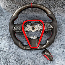 Lade das Bild in den Galerie-Viewer, TTD Craft Toyota 2018-2024 Camry SE XSE TRD V6 Venza Carbon Fiber Steering Wheel