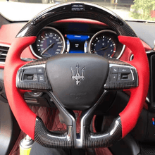 Carregar imagem no visualizador da galeria, Volante de fibra de carbono TTD Craft 2014-2020 Ghibli / 2017-2023 Levante / 2014-2022 Quattroporte