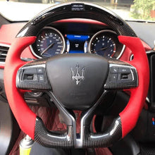 Charger l'image dans la galerie, TTD Craft Maserati 2014-2021 Ghibli / 2017-2023 Levante / 2014-2022 Quattroporte Carbon Fiber Steering Wheel