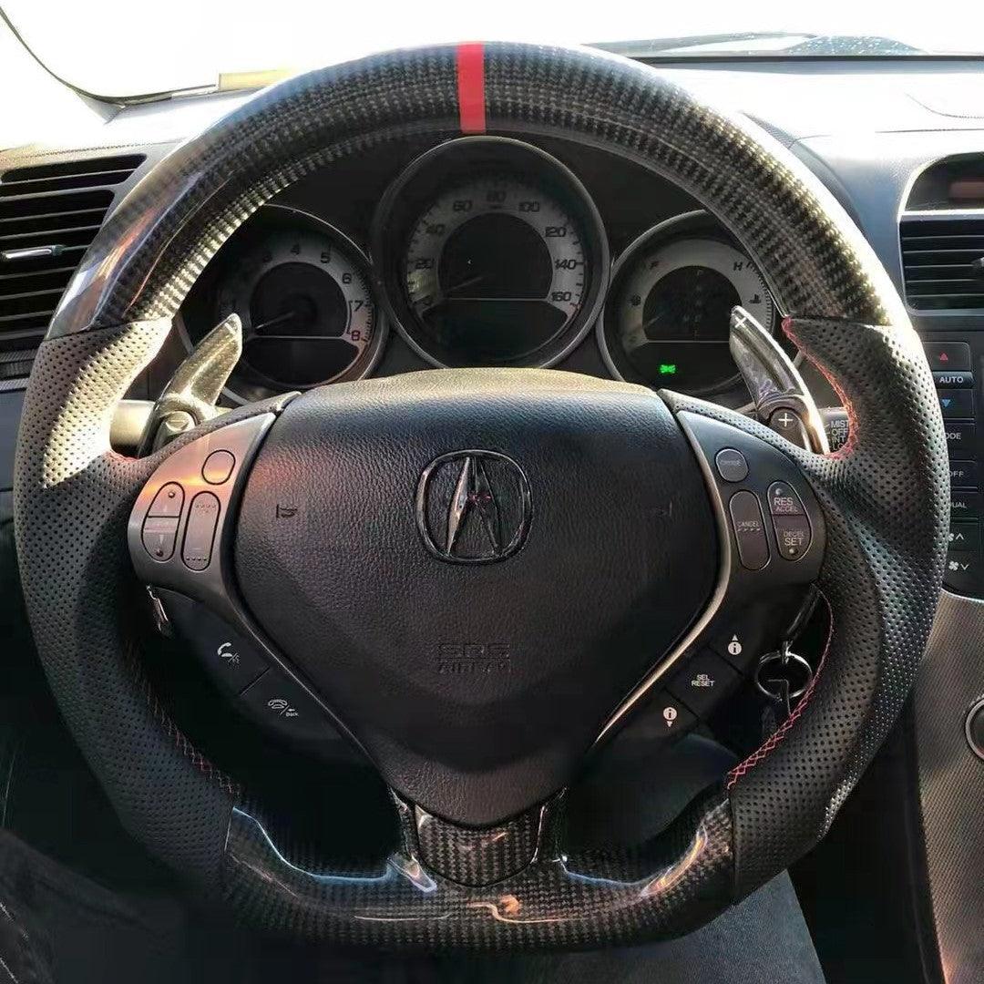 Carbon fiber steering wheel acura tl discount