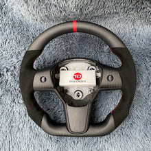 Lade das Bild in den Galerie-Viewer, TTD Craft Tesla Model 3 Y Carbon Fiber Steering Wheel