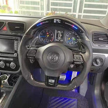Lade das Bild in den Galerie-Viewer, Custom LED Carbon Fiber Steering Wheel for VW Golf GTI Golf R Scirocco |TTD Craft