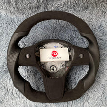 Charger l'image dans la galerie, Tesla Model 3 Y Full Leather Steering Wheel | TTD Craft