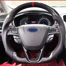 將圖片載入圖庫檢視器 Carbon Fiber Steering Wheel Replacement for Ford Edge Fusion | TTD Craft
