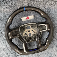 Cargar imagen en el visor de la galería, Volante de fibra de carbono TTD Craft para Ford F150 Raptor 2015-2020 / F250 2017-2022 / F350 2017-2022