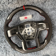 Cargar imagen en el visor de la galería, Volante de fibra de carbono TTD Craft para Ford F150 Raptor 2015-2020 / F250 2017-2022 / F350 2017-2022