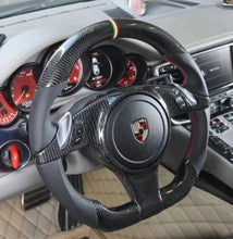 Load image into Gallery viewer, TTD Craft Porsche 911 (991.1) / Boxster (987.2 981) / Cayman (981) / Cayenne (958) / Panamera (970) Carbon Fiber Steering Wheel